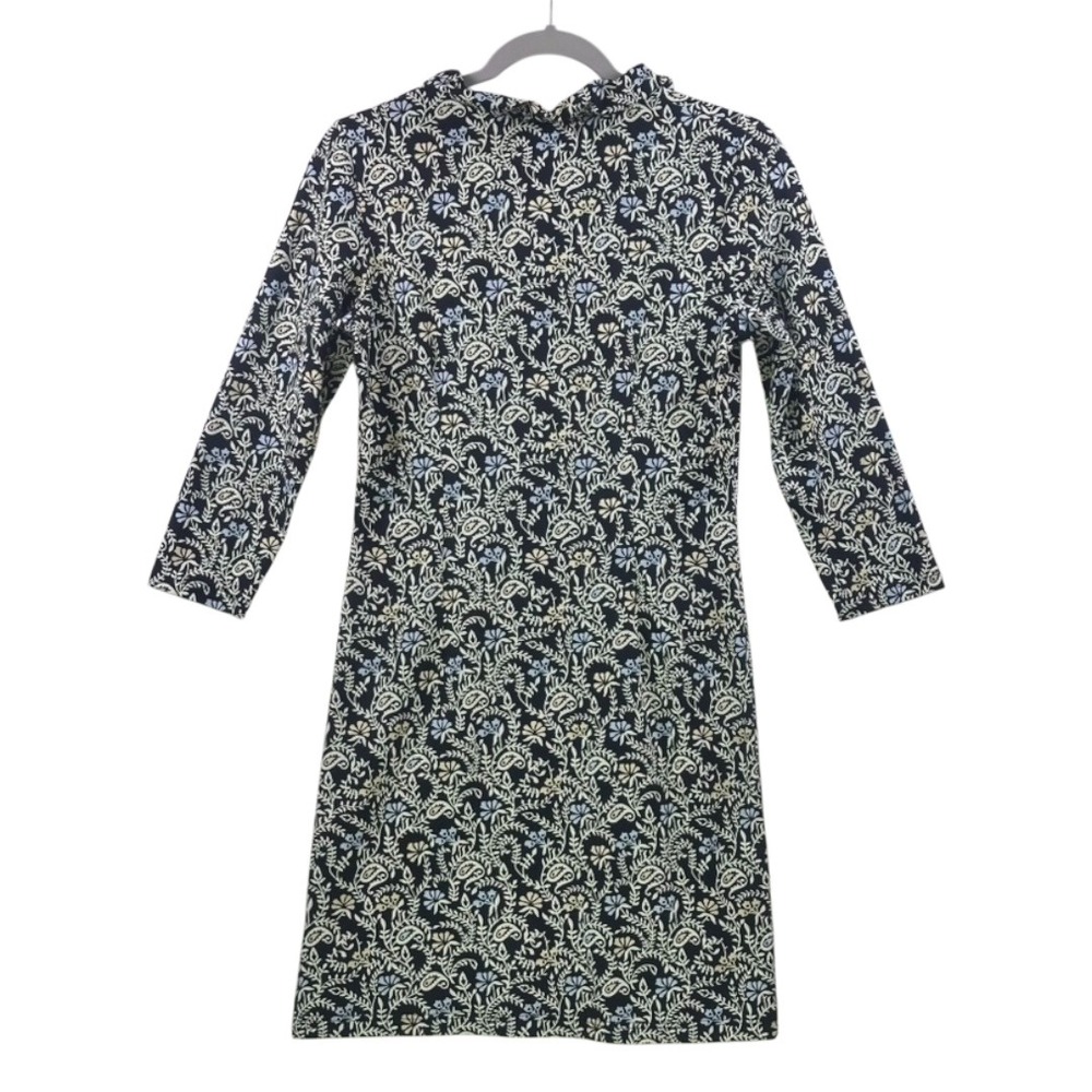 J. McLaughlin Navy Floral Stretch Jersey‎ Dress XS – Excellent Condition - Picture 11 of 14